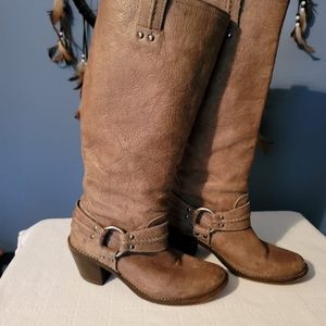 FRYE Carmen Harness Tall Boots- Size 8